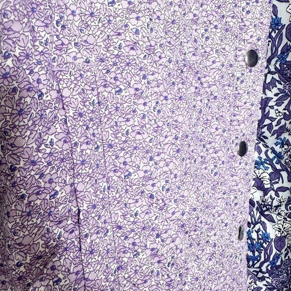 J.Crew Womens Quilted Shirt-Jacket Point collar Button closure Purple Size S - Picture 5 of 12